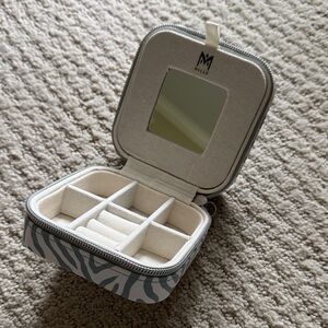 Milly Zebra Pattern Jewelry Organizer - Blue and White